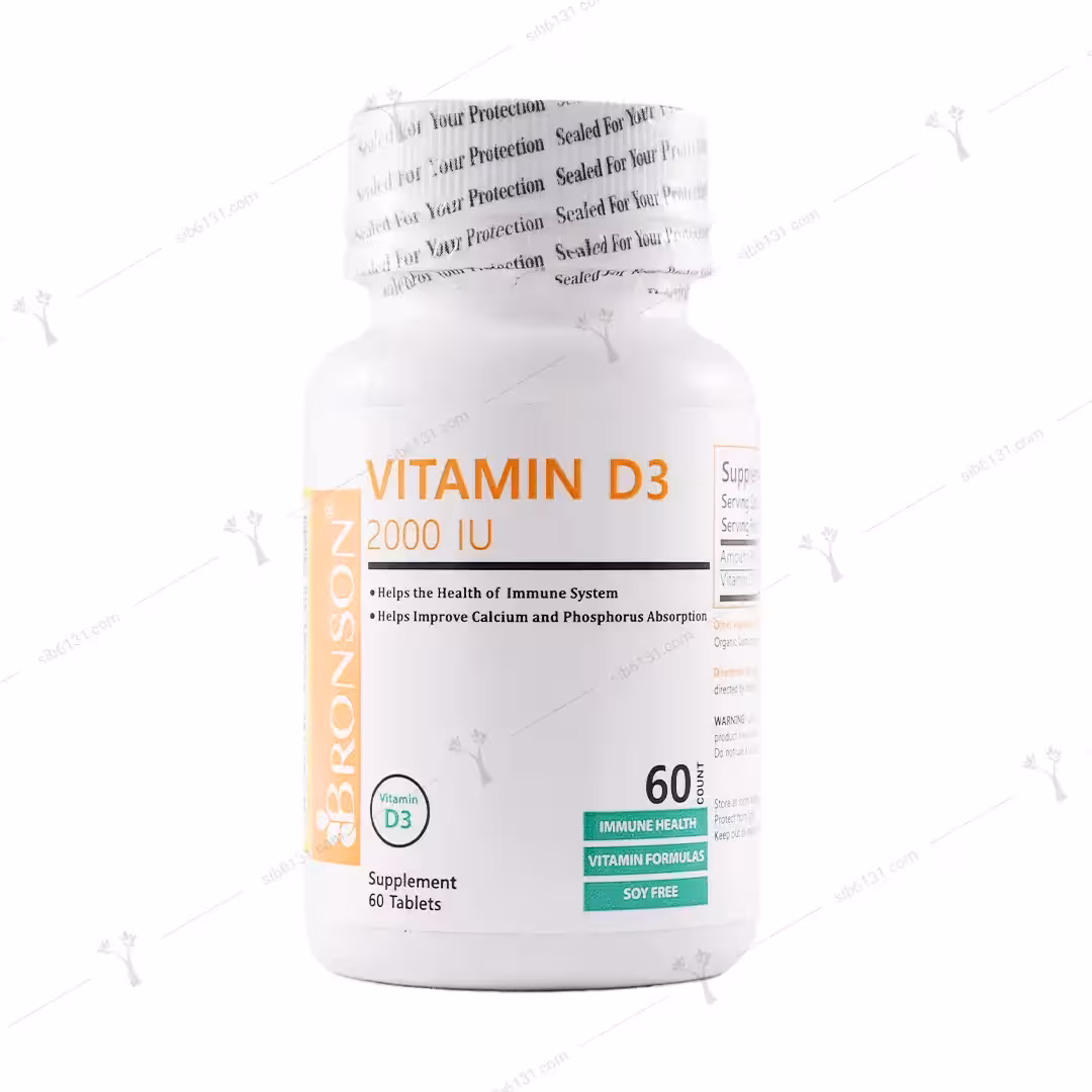 قرص ویتامین د3 2000 واحد برونسون 60 عددی