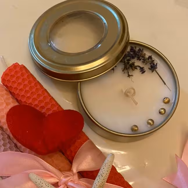 شمع معطر لوندر قوطی فلزی