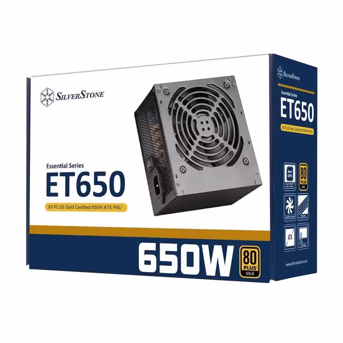 منبع تغذیه سیلوراستون مدل Essential SST ET650 G