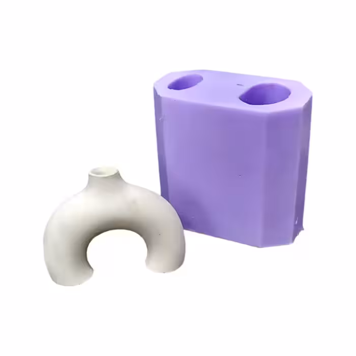 قالب سیلیکونی گلدان دو پایه ارتفاع 7طول 9 در عرض 3 سانت