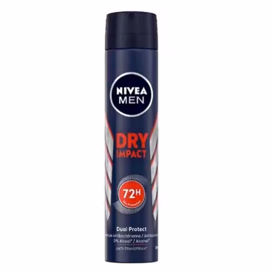 اسپری ضد تعریق نیوا NIVEA مردانه مدل DRY IMPACT حجم 200 میل