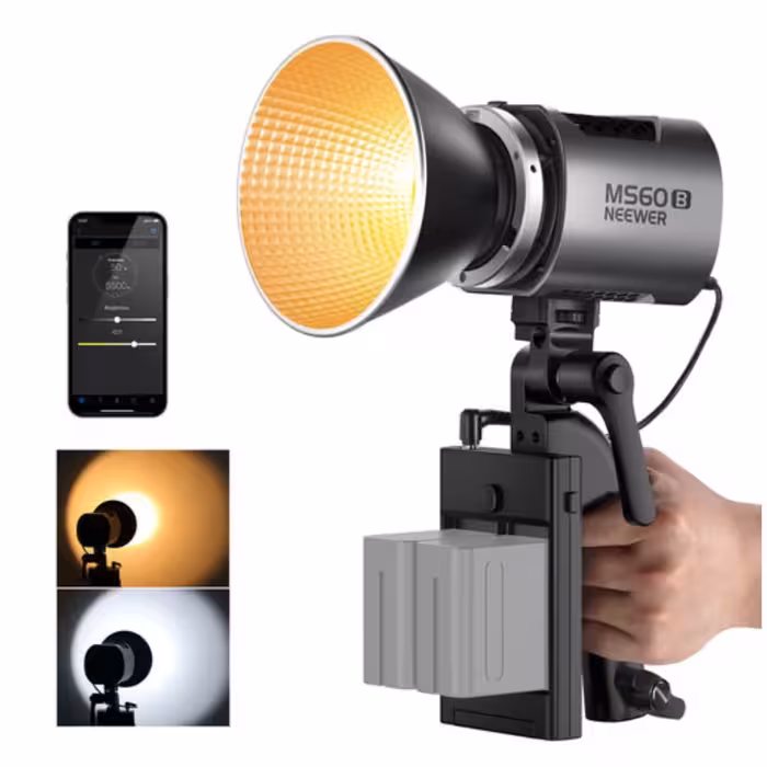 ویدیو لایت نیور Neewer MS60B Bi-Color LED Monolight Silver