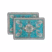 پشتی سنتی طرح الماس رنگ سبز  (یک جفت)