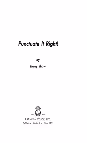 خرید و دانلود نسخه کامل کتاب Punctuate it Right!