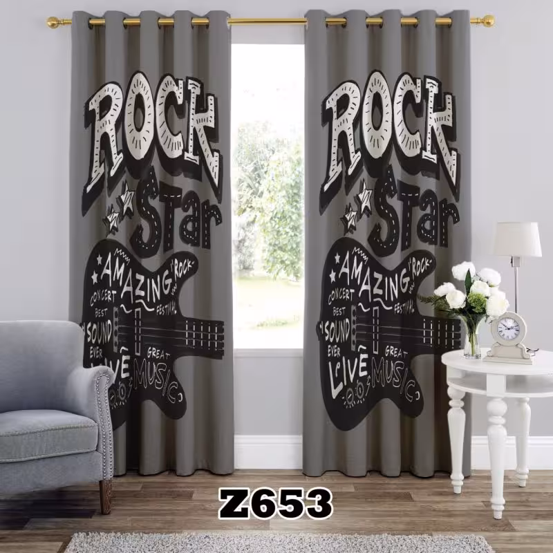 پرده سه بعدی طرح گیتار