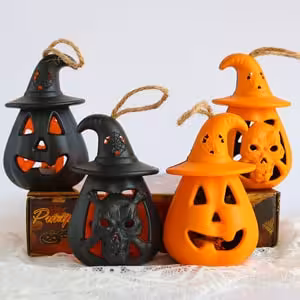 اویز کدو هالوین دو رنگ کدو و اسکلت