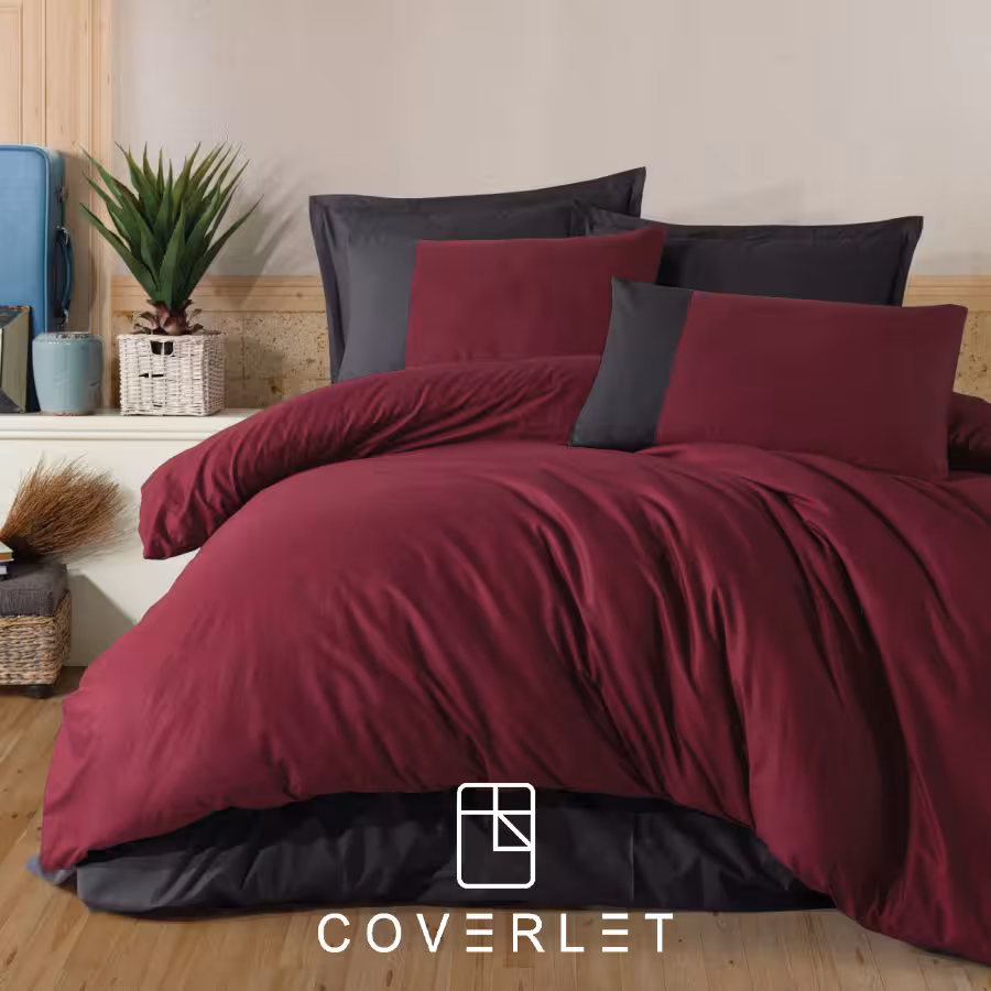 روتختی ساده زرشکی و مشکی کاوری مدل Pure