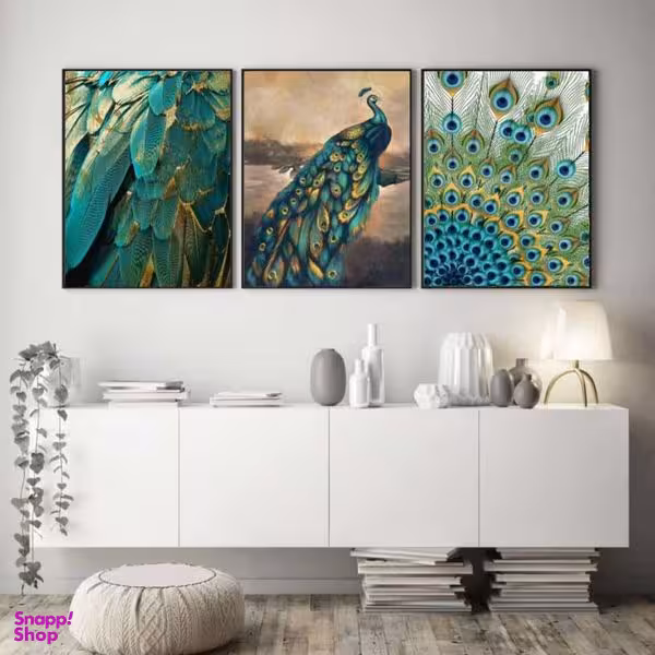 تابلو مدل طاووس مجموعه 3 عددی