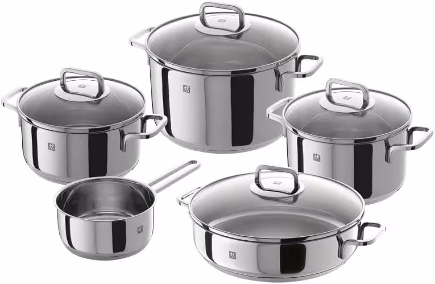 سرویس قابلمه استیل 9 پارچه برند Zwilling آلمان مدل Quadro 650600020