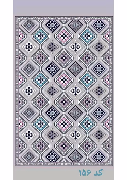گلیم فرش ماشینی 400 شانه بی سی اف کاشان- کد طرح 156
