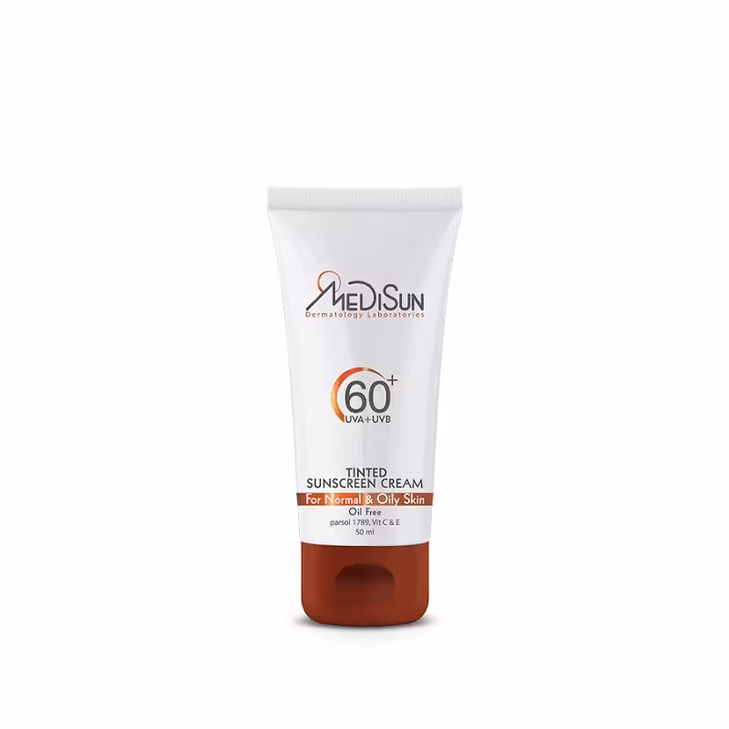 ضد آفتاب رنگی مدیسان SPF60 سایز 50 میل