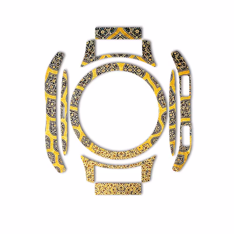 بسته 2 عددی برچسب ماهوت مدل Sheikh Lotfollah Mosque-tile Design مناسب برای ساعت هوشمند Samsung Galaxy Watch 46mm