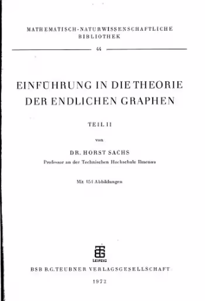 خرید و دانلود نسخه کامل کتاب Einfuhrung in die Theorie der endlichen Graphen, Teil