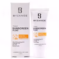 فلوئید ضد آفتاب کرم پودری  SPF50 بژ روشن مناسب پوست مختلط و چرب بیزانس 40 میلی لیتر