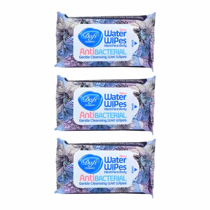 دستمال مرطوب دافی مدل Anti bacterial مجموعه3عددی