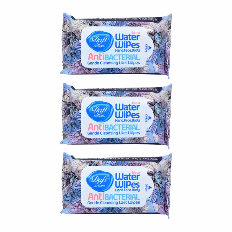 دستمال مرطوب دافی مدل Anti bacterial مجموعه3عددی