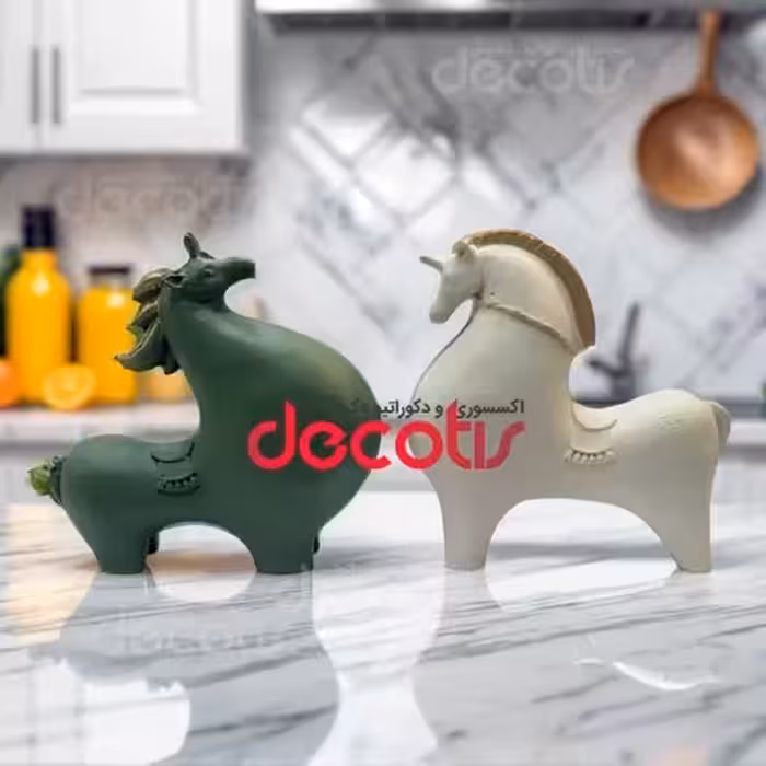 مجسمه اسب شاخدار فانتزی مجموعه 2 عددی