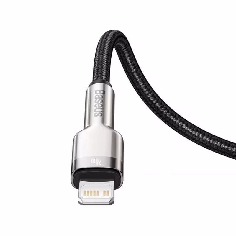 کابل usb به لایتنینگ برند بیسوس مدل متال 20 وات 2متری