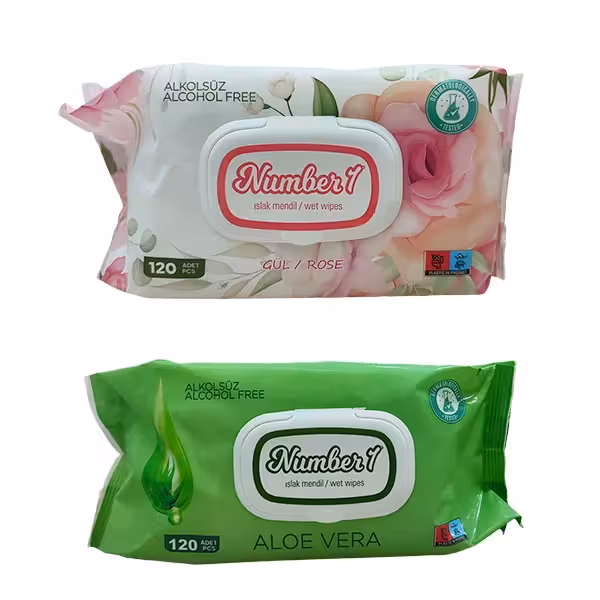 دستمال مرطوب نامبر 1 بسته 120 عددی