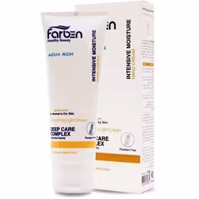 کرم مرطوب کننده و آبرسان دست فاربن حاوی روغن گندم مناسب پوست نرمال تا خشک حجم 75 میل ا Farben aqua