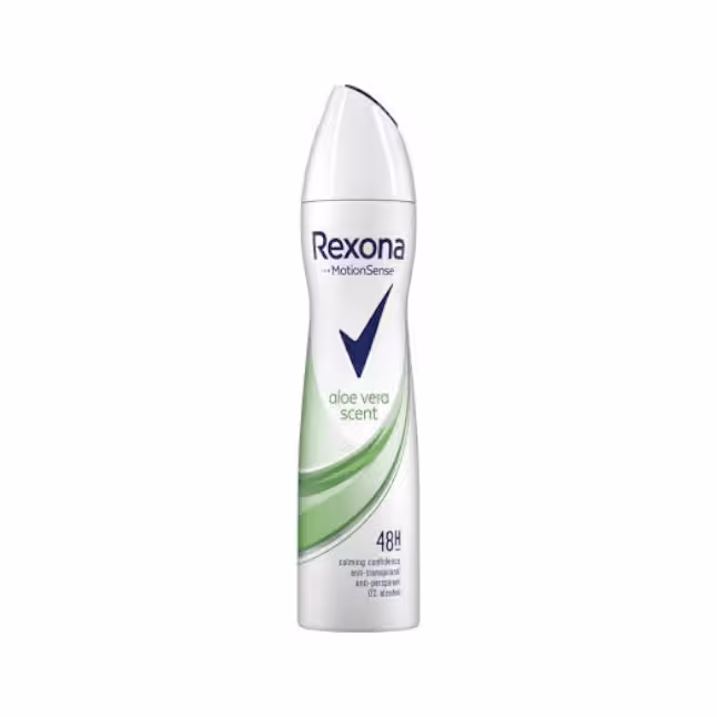 اسپری ضدتعریق پودری زنانه رکسونا با رایحه آلوئه‌ورا حجم 200 میلی‌لیتر Rexona Antiperspirant Spray with Aloe Vera scent 48H