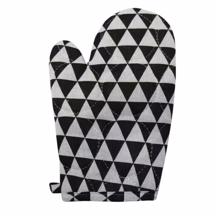 لینوود دستکش طرح مثلثی سفید-مشکی