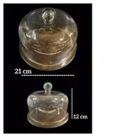 ظرف حمل کیک چوبی درب شیشه ای کوچک