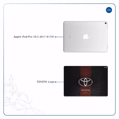 برچسب پوششی ماهوت مدل TOYOTA-Logo مناسب برای تبلت اپل iPad Pro 10.5 2017 A1701