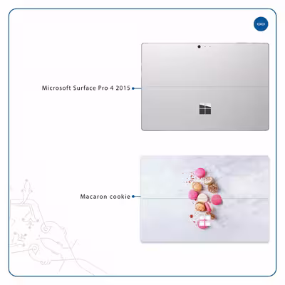 برچسب پوششی ماهوت مدل Macaron cookie مناسب برای تبلت مایکروسافت Surface Pro 4 2015