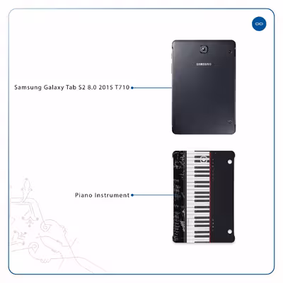 برچسب پوششی ماهوت مدل Piano-Instrument مناسب برای تبلت سامسونگ Galaxy Tab S2 8.0 2015 T710
