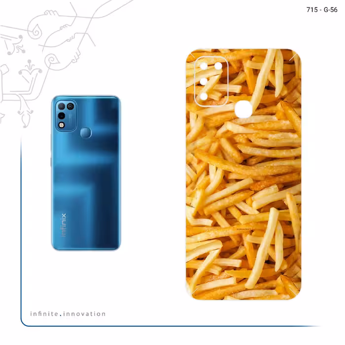 برچسب پوششی ماهوت مدل French fries مناسب برای گوشی موبایل اینفینیکس Hot 10 Play