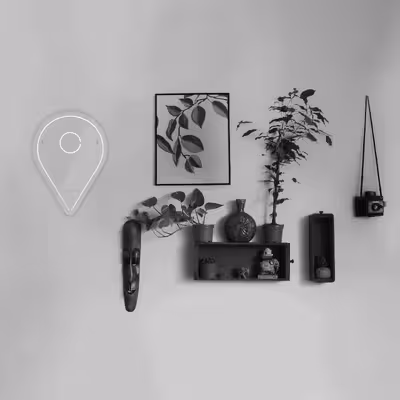 چراغ دیواری نئون دیزاین طرح Location_WHT