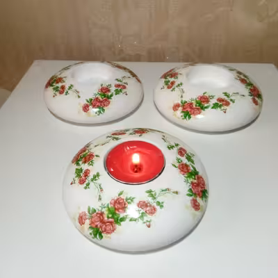 جاشمعی طرح گل سرخ کد 99 بسته سه عددی