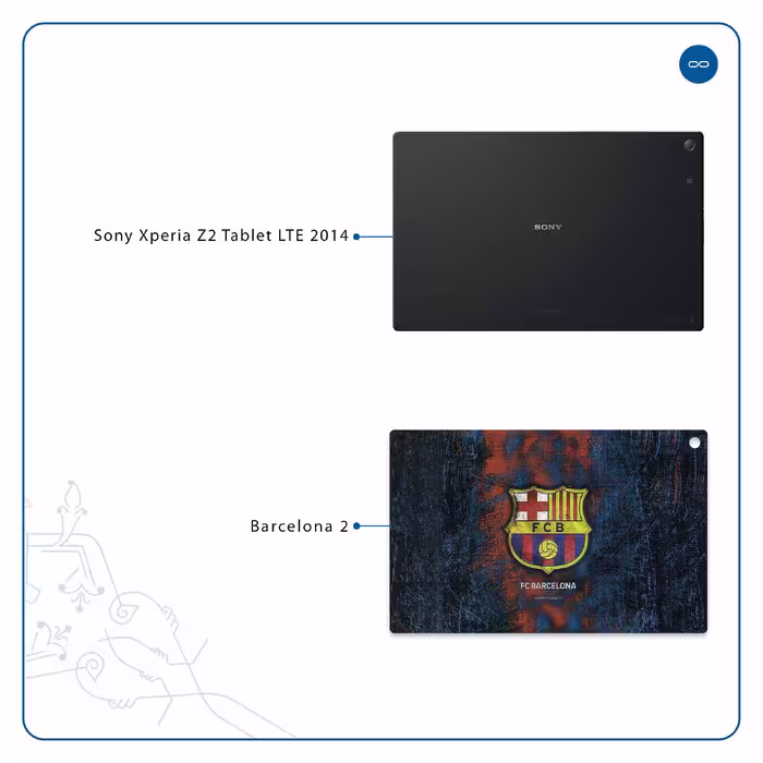 برچسب پوششی ماهوت مدل BARCELONA-2 مناسب برای تبلت سونی Xperia Z2 Tablet LTE 2014