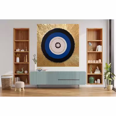 تابلو نقاشی ورق طلا مدل چشم نظر کد 0062