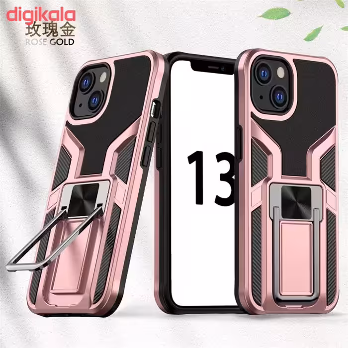 کاور آیرون من مدل King Stand مناسب برای گوشی موبایل اپل IPHONE 13 به همراه قلم لمسی