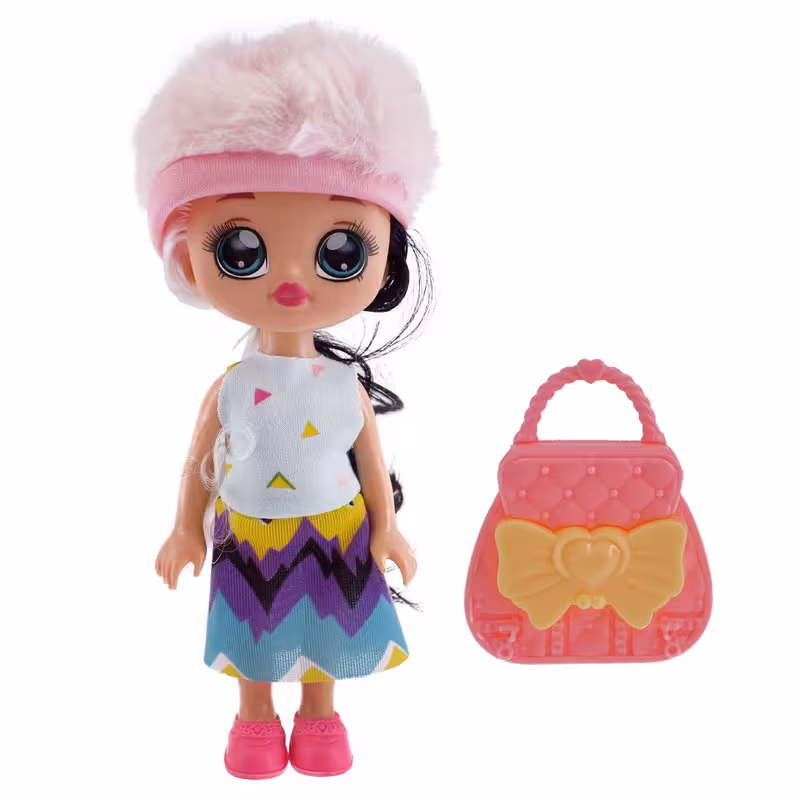 ست هدیه عروسک مدل نانا سورپرایز کد A586 ارتفاع 19 سانتی متر