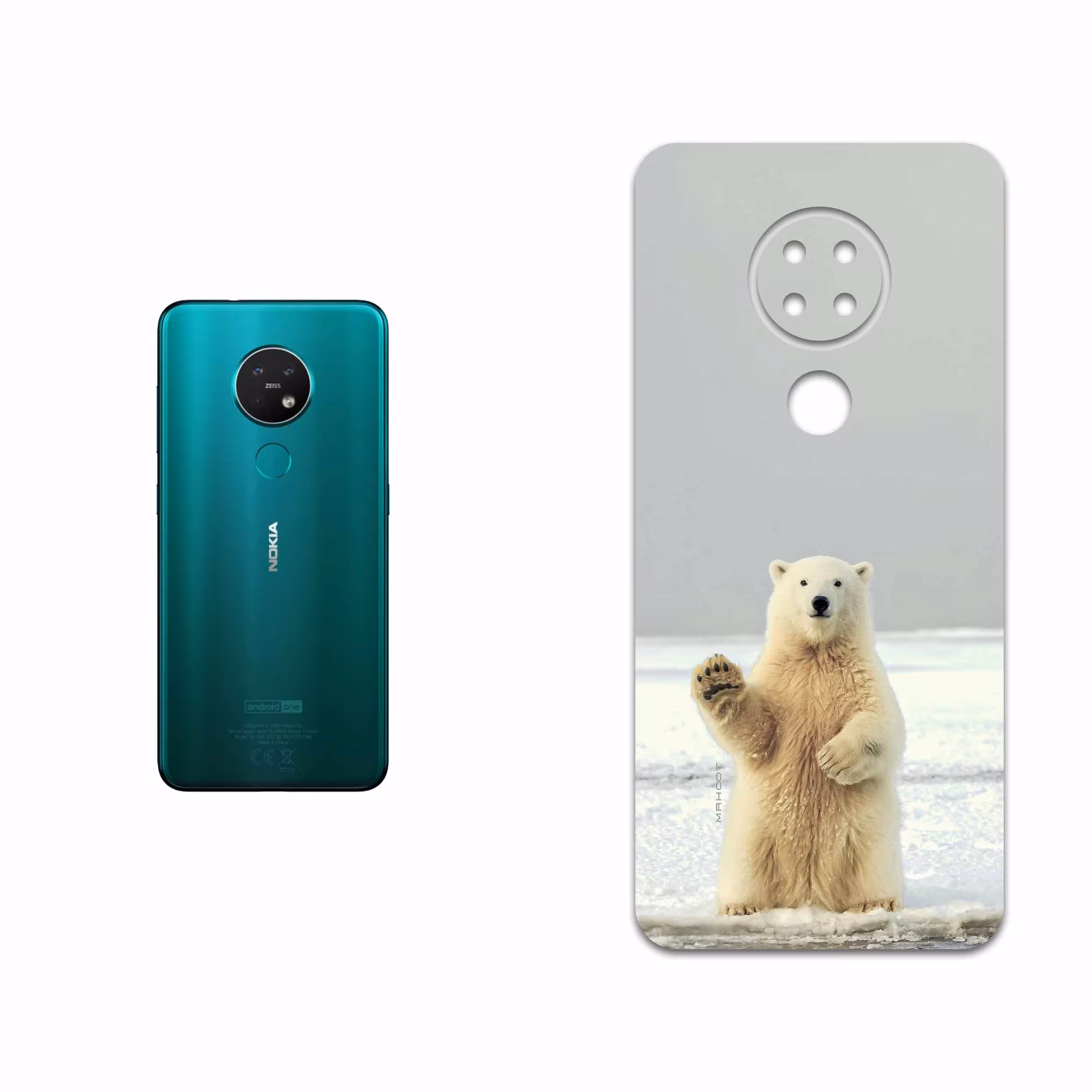 برچسب پوششی ماهوت مدل Polar bear مناسب برای گوشی موبایل نوکیا 7.2
