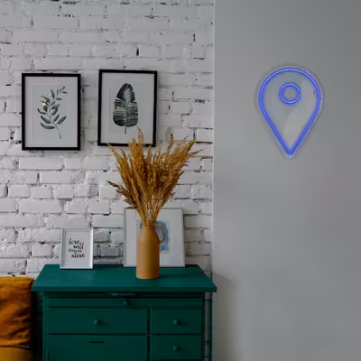 چراغ دیواری نئون دیزاین طرح Location_BL