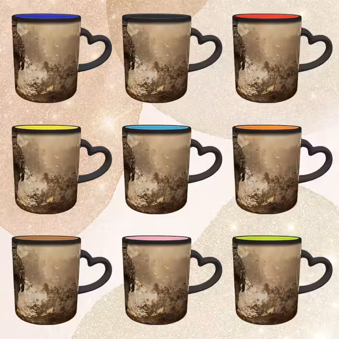 ماگ حرارتی مدل دسته قلبی طرح بازی کال آف دیوتی call of duty کد 64