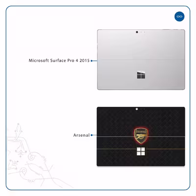 برچسب پوششی ماهوت مدل Arsenal مناسب برای تبلت مایکروسافت Surface Pro 4 2015