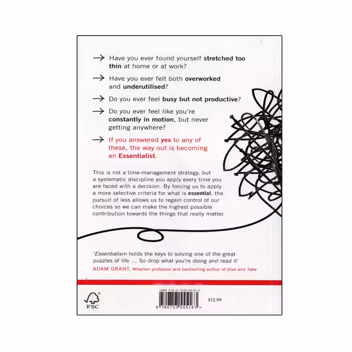 کتاب Essentialism The Disciplined Pursuit Of Less اثر Greg McKeown انتشارات الوندپویان