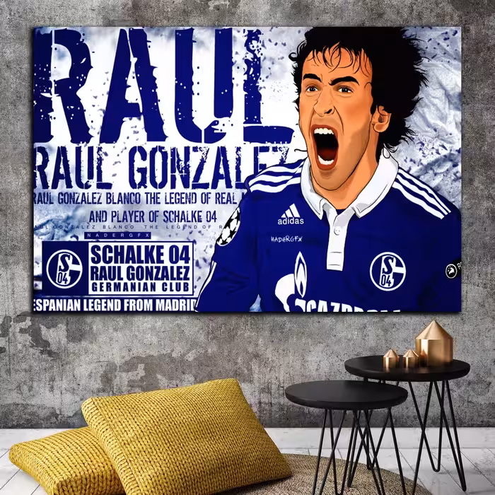 تابلو شاسی بکلیت طرح بازیکن فوتبال باشگاه شالکه رائول گنزالس مدل SH-S6844