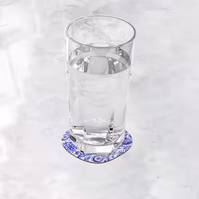 زیر لیوانی ترمه طراحان ایده مدل نشان زندگی کد trm107 بسته 6 عددی