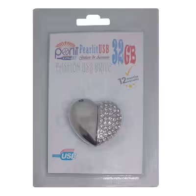 فلش مموری پرلیت یو اس بی مدل قلب W-02 ظرفیت 32 گیگابایت