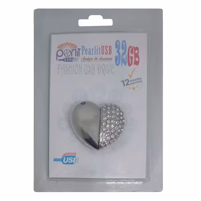فلش مموری پرلیت یو اس بی مدل قلب W-02 ظرفیت 32 گیگابایت