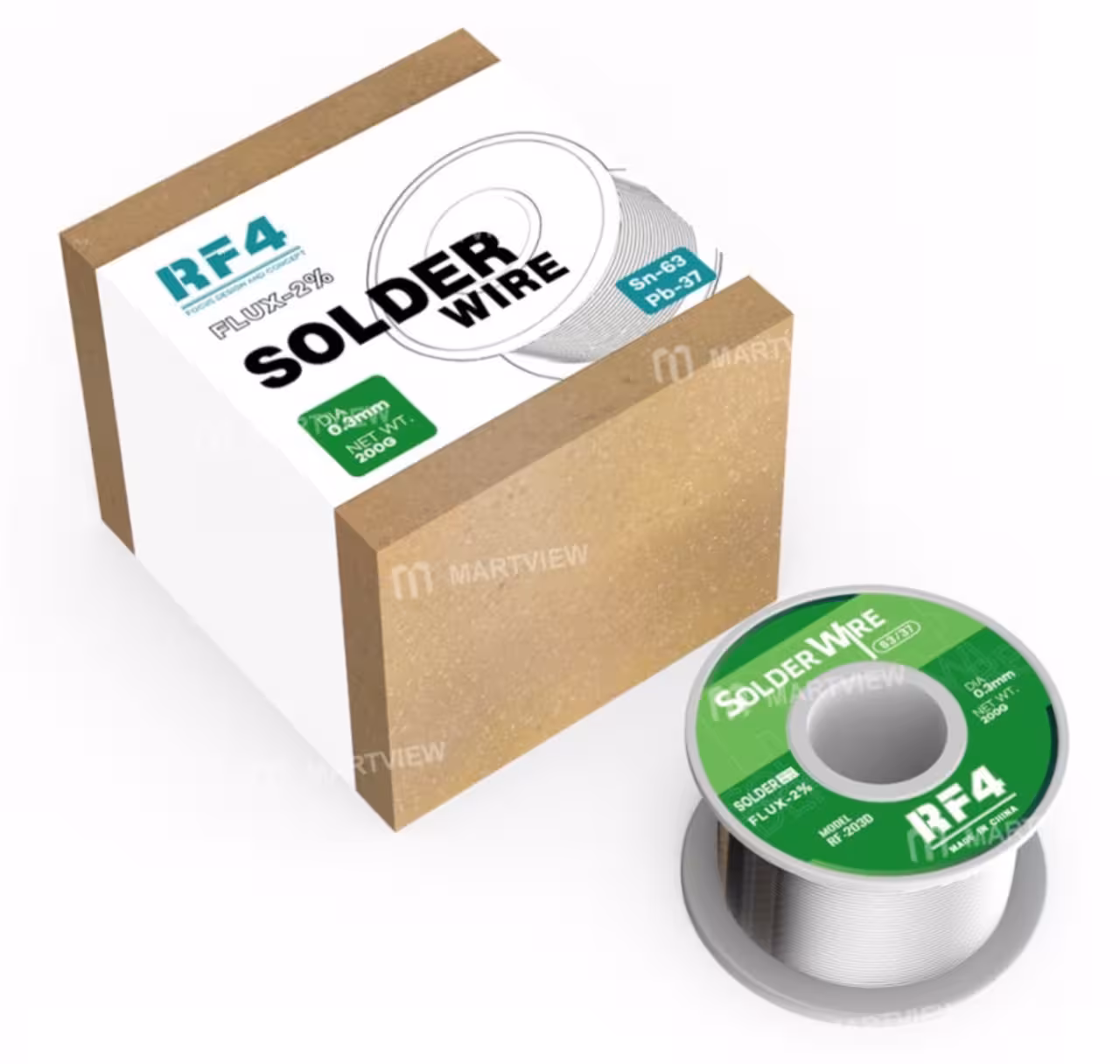 سیم لحیم 0.3 میلیمتر 200 گرمی اورجینال RF4  RF-203D