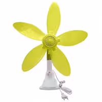 پنکه  گیره دار  5 پر 220 ولت رنگ فسفری