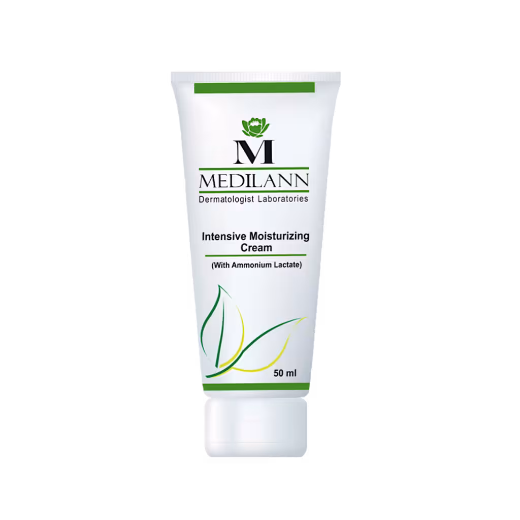 کرم مرطوب کننده قوی آمونیوم لاکتات 12 درصد مدیلن مناسب پوست های خشک 50 میلی لیتر