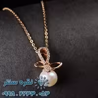 گردنبند جواهری مروارید پرورشی رودیوم